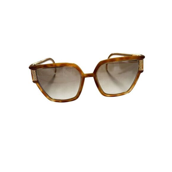 Vtg 70s Ted Lapidus Oversized Tortoise Sunglasses Paris France With Case Hippie main image 12